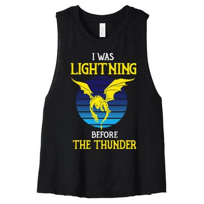 Thunder Dragon Birthday Women's Racerback Cropped Tank