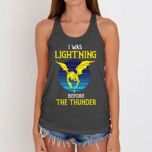 Thunder Dragon Birthday Women's Knotted Racerback Tank