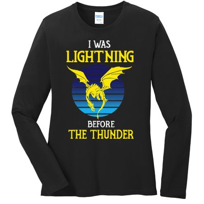 Thunder Dragon Birthday Ladies Long Sleeve Shirt