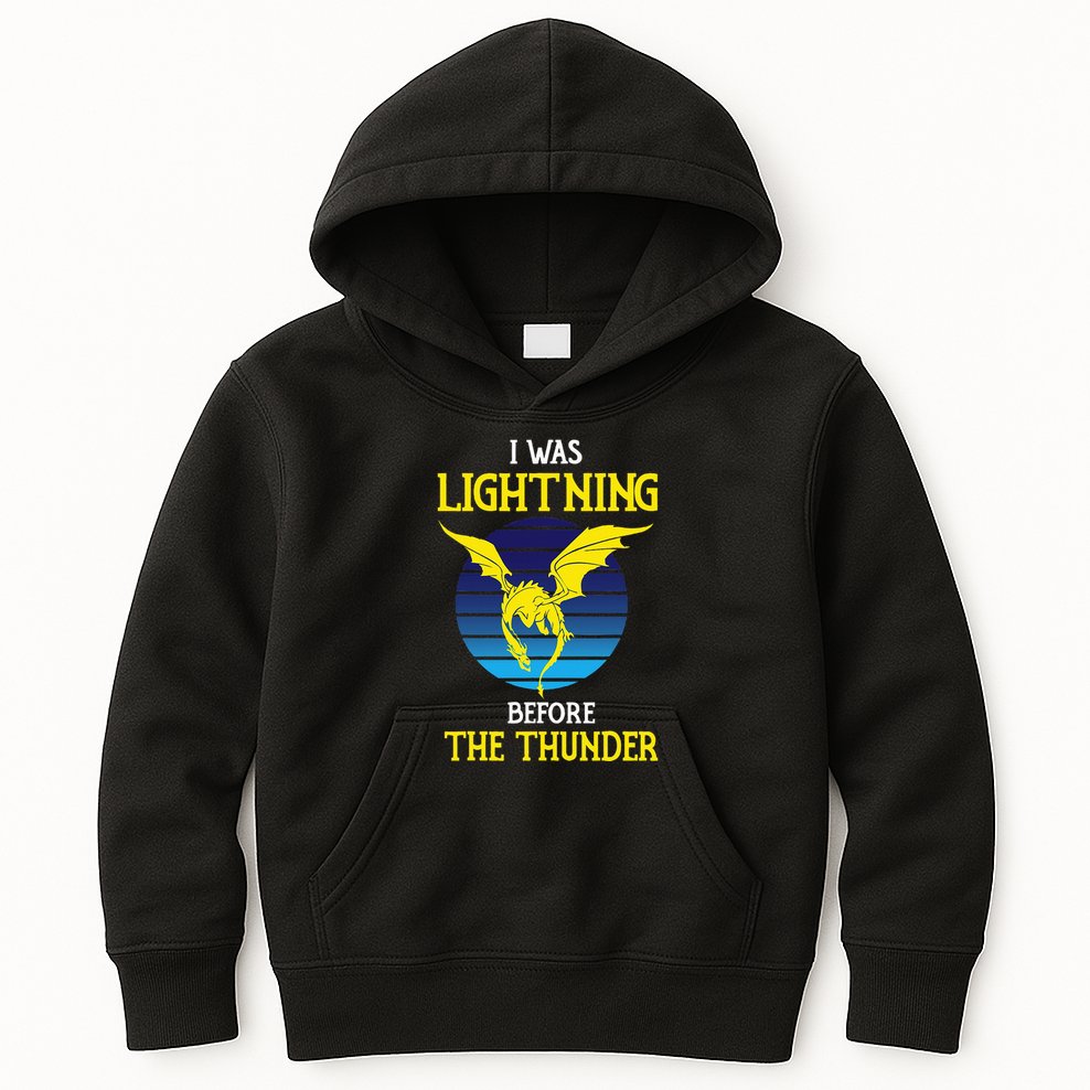 Thunder Dragon Birthday Kids Hoodie