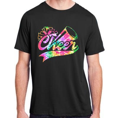 Tie Dye Cheerleading Peace Love Cheer for Cheerleader Cute Adult ChromaSoft Performance T-Shirt