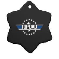 Top Dad Christmas Birthday Gift For Birthday Gun Fathers Day Ceramic Star Ornament