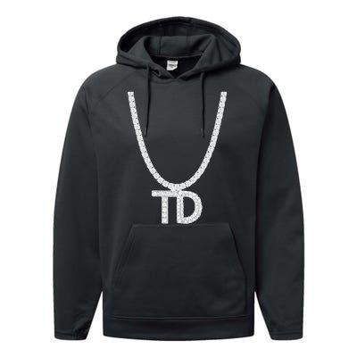 Td Diamond Chain Tommy Cutlets New York Italian Football Performance Fleece Hoodie