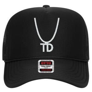 Td Diamond Chain Tommy Cutlets New York Italian Football High Crown Mesh Back Trucker Hat