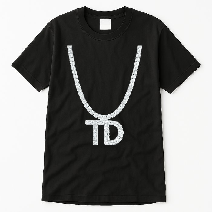 Td Diamond Chain Tommy Cutlets New York Italian Football Tall T-Shirt