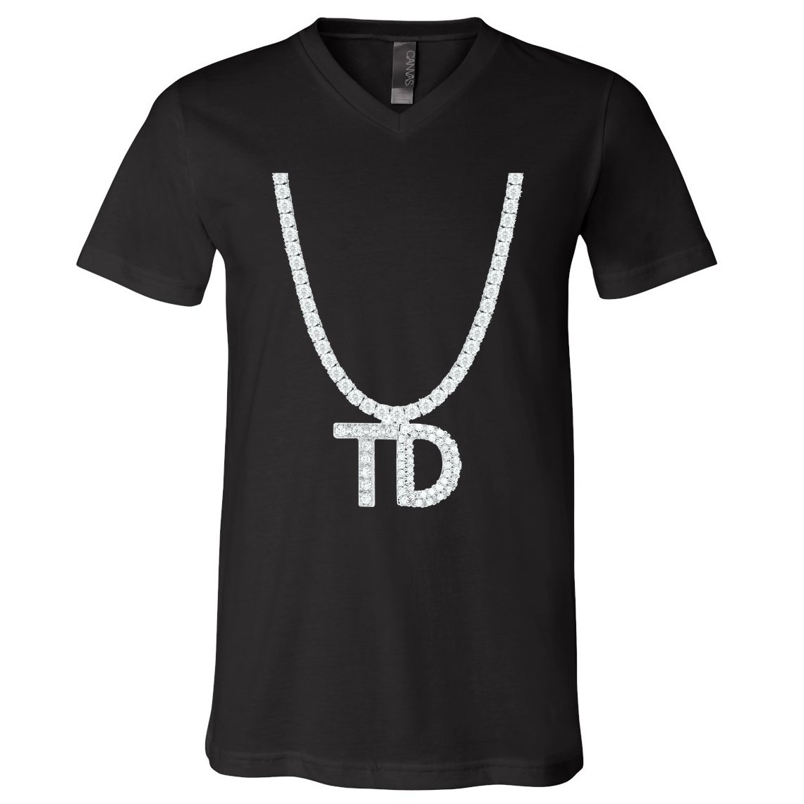 Td Diamond Chain Tommy Cutlets New York Italian Football V-Neck T-Shirt