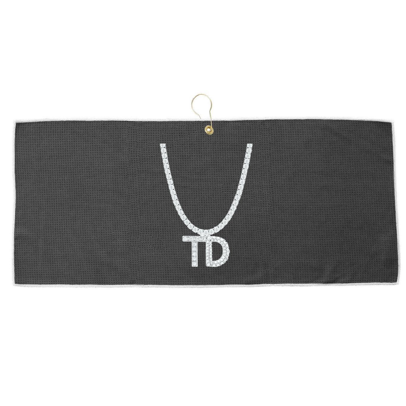 Td Diamond Chain Tommy Cutlets New York Italian Football Large Microfiber Waffle Golf Towel