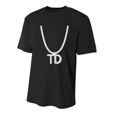 Td Diamond Chain Tommy Cutlets New York Italian Football Youth Performance Sprint T-Shirt
