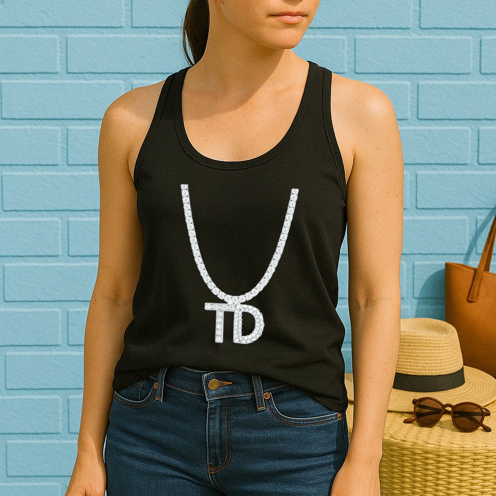 Td Diamond Chain Tommy Cutlets New York Italian Football Womens Tank Top