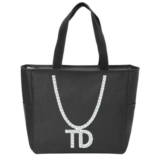 Td Diamond Chain Tommy Cutlets New York Italian Football Zip Tote Bag