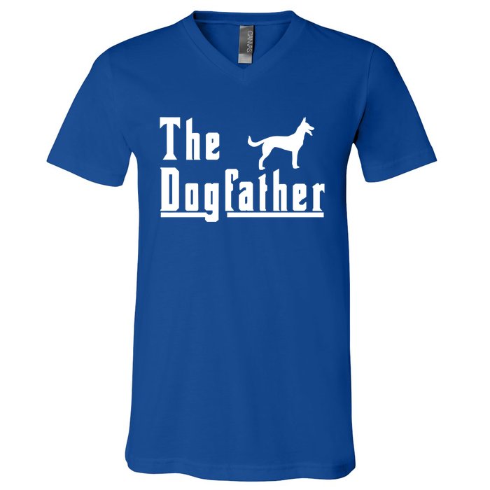 The Dogfather Cute Gift Ger Shepherd Dog Gift Cute Gift V-Neck T-Shirt