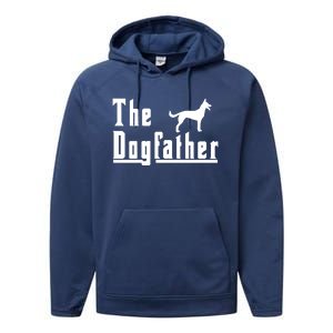 The Dogfather Cute Gift Ger Shepherd Dog Gift Cute Gift Performance Fleece Hoodie