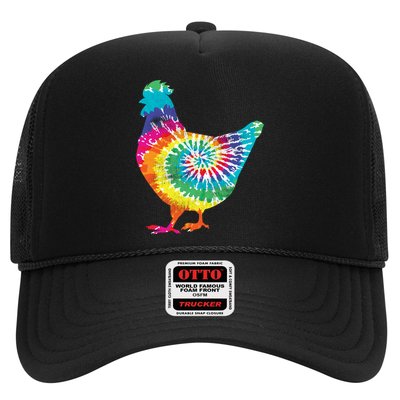 Tie Dye Chicken For Hippy Farmer Hobby Farm Gift Trucker Hat