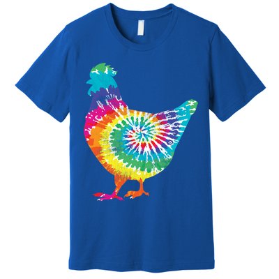 Tie Dye Chicken For Hippy Farmer Hobby Farm Gift Premium T-Shirt