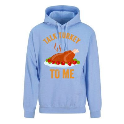 Turkey Day Cute Gift Talk Turkey To Me Thanksgiving Day Gift Unisex Surf Hoodie