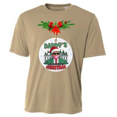 Trump DaddyS Coming Home For Christmas Funny Xmas Cooling Performance Crew T-Shirt