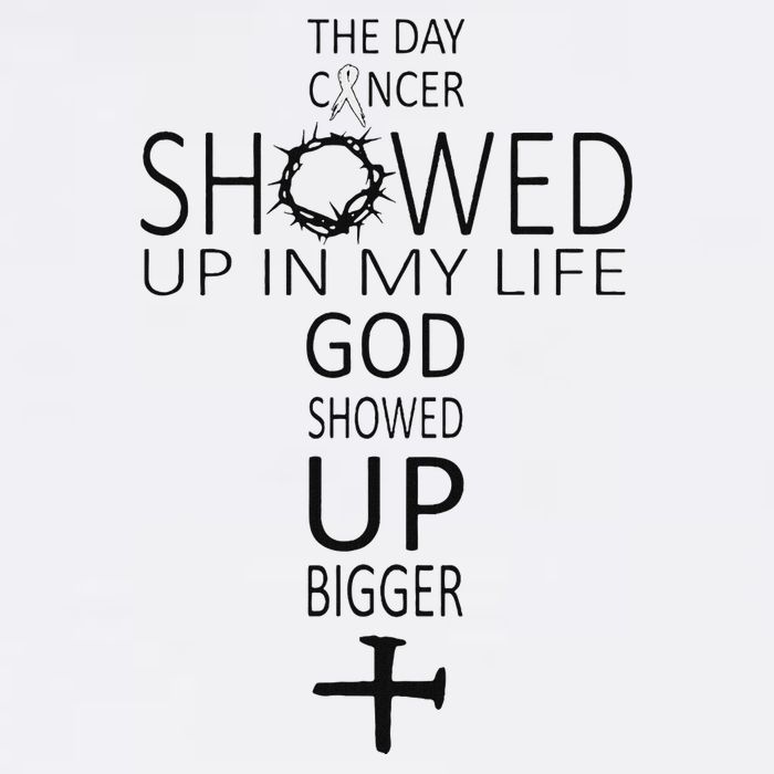 The Day Cancer Showed Up In My Life God Showed Up Bigger Sustainable Bucket Hat