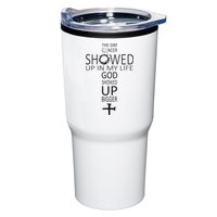 The Day Cancer Showed Up In My Life God Showed Up Bigger Tumbler