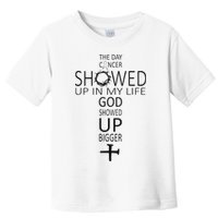 The Day Cancer Showed Up In My Life God Showed Up Bigger Toddler T-Shirt