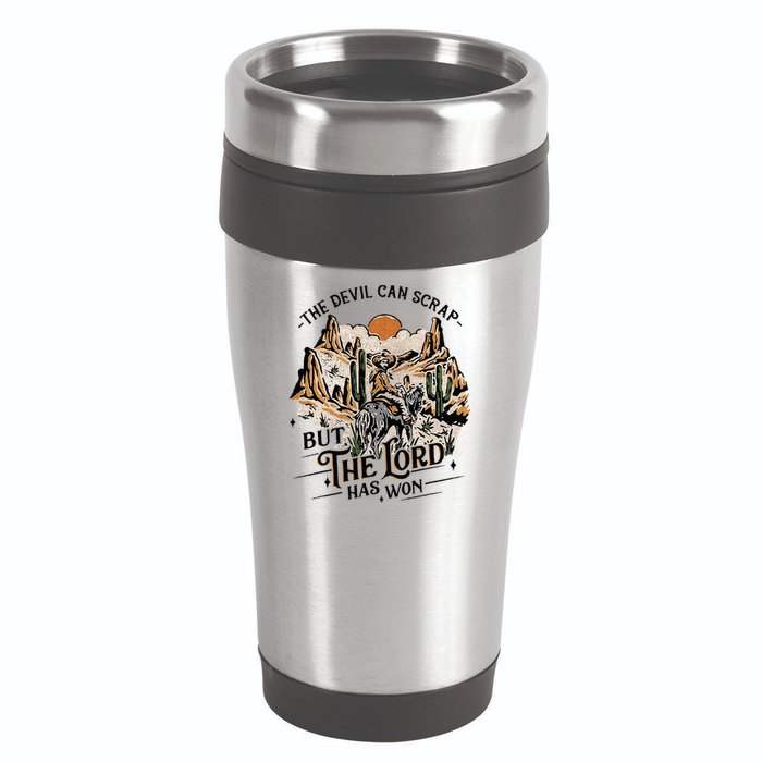 The Devil Can Scrap But The Lord Has Won Country Music 16oz Travel Tumbler