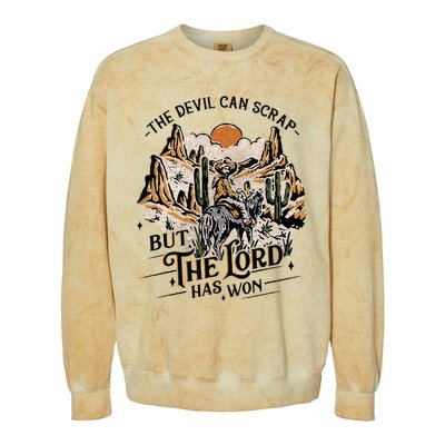 The Devil Can Scrap But The Lord Has Won Country Music Colorblast Crewneck Sweatshirt