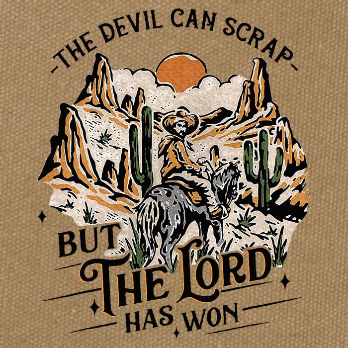 The Devil Can Scrap But The Lord Has Won Country Music Cotton Canvas Backpack