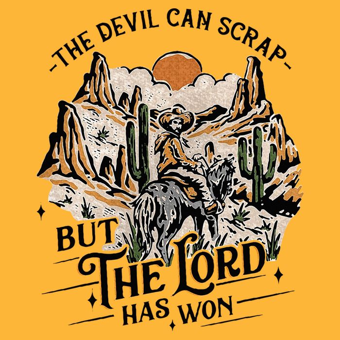 The Devil Can Scrap But The Lord Has Won Country Music Pom Pom 12in Knit Beanie