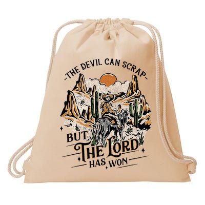 The Devil Can Scrap But The Lord Has Won Country Music Drawstring Bag