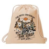 The Devil Can Scrap But The Lord Has Won Country Music Drawstring Bag