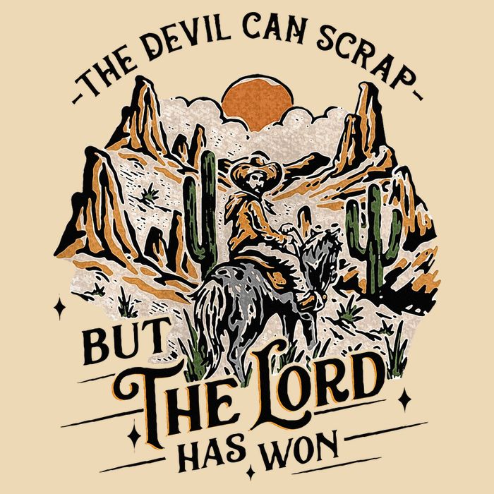 The Devil Can Scrap But The Lord Has Won Country Music Drawstring Bag