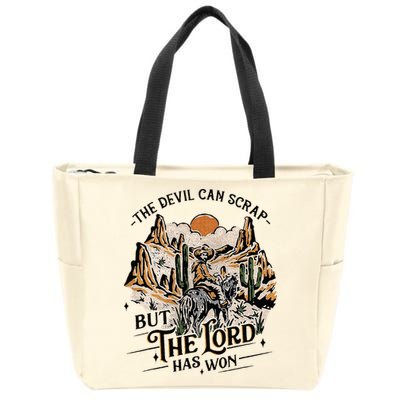 The Devil Can Scrap But The Lord Has Won Country Music Zip Tote Bag