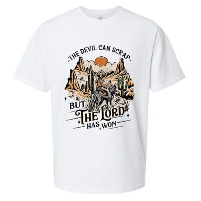 The Devil Can Scrap But The Lord Has Won Country Music Sueded Cloud Jersey T-Shirt