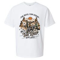 The Devil Can Scrap But The Lord Has Won Country Music Sueded Cloud Jersey T-Shirt