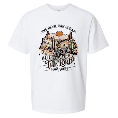 The Devil Can Scrap But The Lord Has Won Country Music Sueded Cloud Jersey T-Shirt