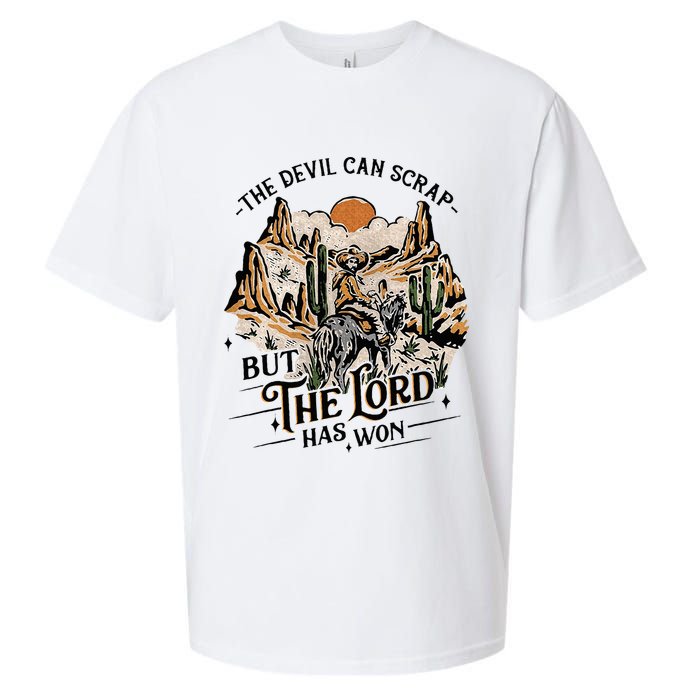 The Devil Can Scrap But The Lord Has Won Country Music Sueded Cloud Jersey T-Shirt
