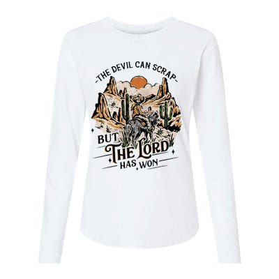 The Devil Can Scrap But The Lord Has Won Country Music Womens Cotton Relaxed Long Sleeve T-Shirt