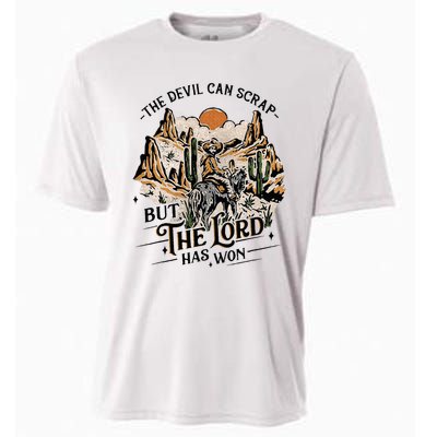 The Devil Can Scrap But The Lord Has Won Country Music Cooling Performance Crew T-Shirt