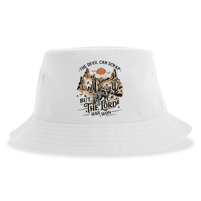 The Devil Can Scrap But The Lord Has Won Country Music Sustainable Bucket Hat