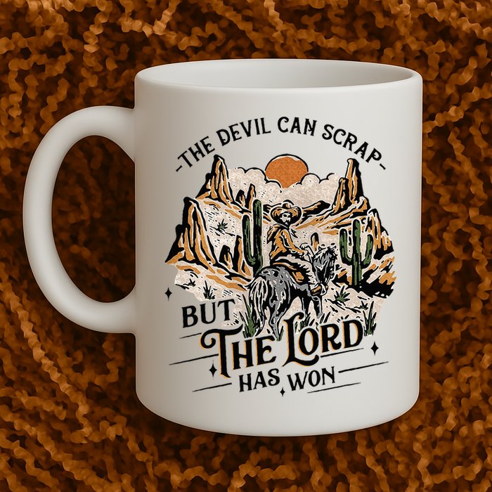 The Devil Can Scrap But The Lord Has Won Country Music Mug