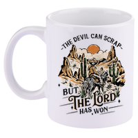 The Devil Can Scrap But The Lord Has Won Country Music 11oz C Handle Ceramic Mug