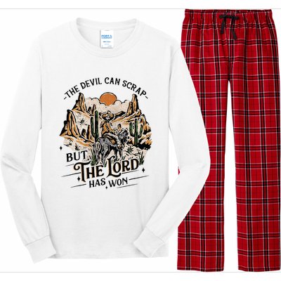 The Devil Can Scrap But The Lord Has Won Country Music Long Sleeve Pajama Set