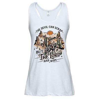 The Devil Can Scrap But The Lord Has Won Country Music Ladies Essential Flowy Tank