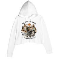 The Devil Can Scrap But The Lord Has Won Country Music Crop Fleece Hoodie
