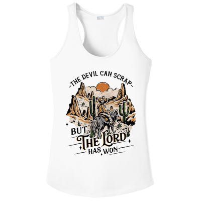 The Devil Can Scrap But The Lord Has Won Country Music Ladies PosiCharge Competitor Racerback Tank