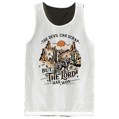 The Devil Can Scrap But The Lord Has Won Country Music Mesh Reversible Basketball Jersey Tank