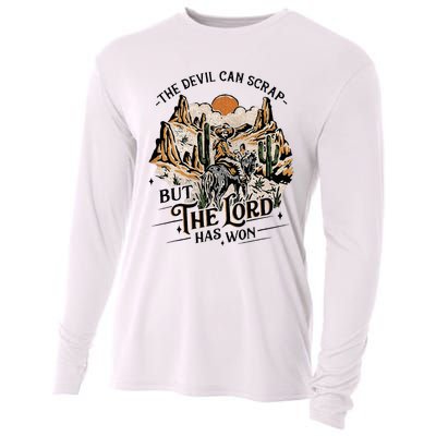 The Devil Can Scrap But The Lord Has Won Country Music Cooling Performance Long Sleeve Crew