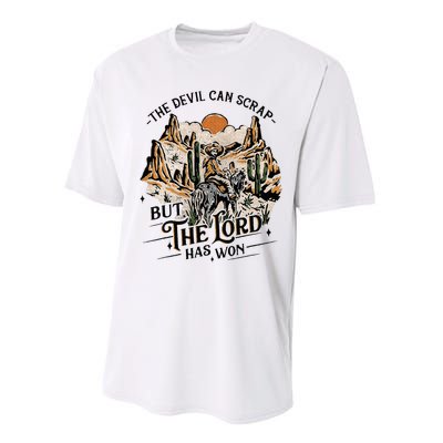 The Devil Can Scrap But The Lord Has Won Country Music Performance Sprint T-Shirt