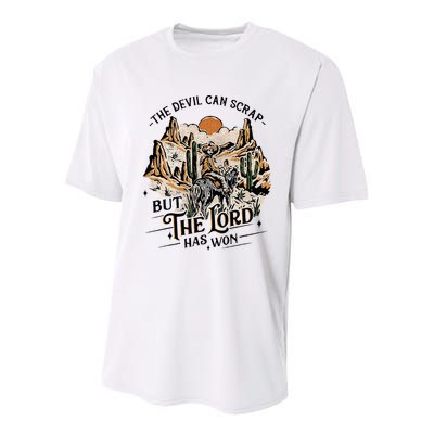 The Devil Can Scrap But The Lord Has Won Country Music Youth Performance Sprint T-Shirt