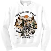 The Devil Can Scrap But The Lord Has Won Country Music Kids Sweatshirt