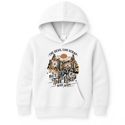 The Devil Can Scrap But The Lord Has Won Country Music Kids Hoodie
